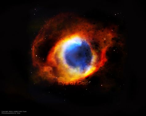 Hubble Telescope Eye Of God | Eye of God by ~SSpirito on deviantART Hubble Telescope Pictures, Nebula Wallpaper, Eye Of God, Helix Nebula, Hubble Telescope, Gods Eye, Andromeda Galaxy, Hubble Space, Incubus