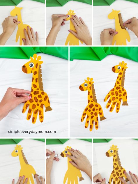 🖐️ Giraffe Handprint Craft ✂️ Get... - Fun Crafts For Kids Lion Headband, Giraffe Crafts, Giraffe For Kids, Kids Food Crafts, Giraffe Craft, Worksheet Kindergarten, Zoo Animal Crafts, Animal Activities For Kids, Kids Craft Supplies