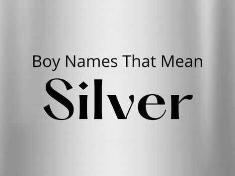 From Rajat to Erlantz and beyond, this list of boy names that mean silver is filled with a healthy selection of masculine monikers. Explore the list and find the perfect name for your little boy! #boynames #babynames Gender Fluid Names, List Of Boy Names, S Baby Boy Names, Names Starting With S, Boy Name Meanings, Names For Boys List, Indian Names, Sanskrit Language, Gender Neutral Names