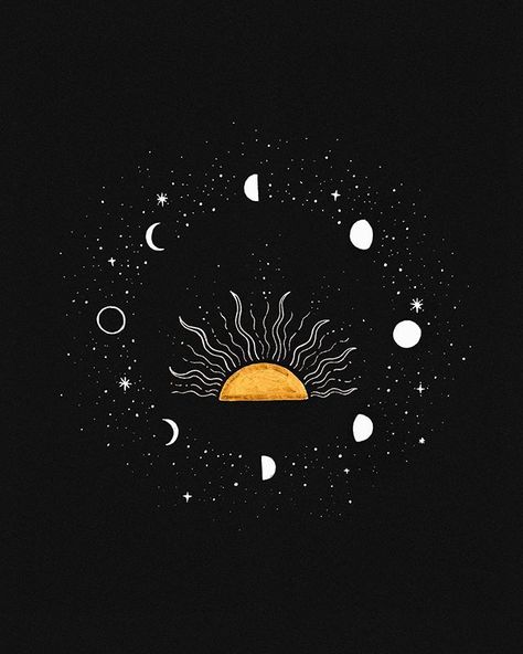 Luna Aesthetic, Sun Moon And Stars, Wallpaper Retro, The Sun And Moon, Flynn Rider, 카드 디자인, Moon And Stars, Moon Art, Sun And Moon