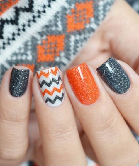 - 45 Multicolored Nail Art Ideas  <3 <3 Multicolored Nails, Fingernail Designs, Gel Nail Art Designs, Get Nails, Autumn Nails, Nailed It, Fancy Nails, Gel Nail Art, Creative Nails