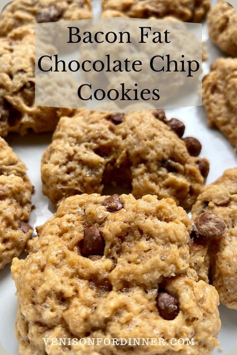 Bacon Fat Chocolate Chip Cookies Bacon Fat Chocolate Chip Cookies, Bacon Fat Cookies, Bacon Grease Cookies, Bacon Grease Chocolate Chip Cookies, Fat Chocolate Chip Cookies, Bacon Chocolate Chip Cookies, Cookies Without Brown Sugar, Danish Dough, How To Make Bacon