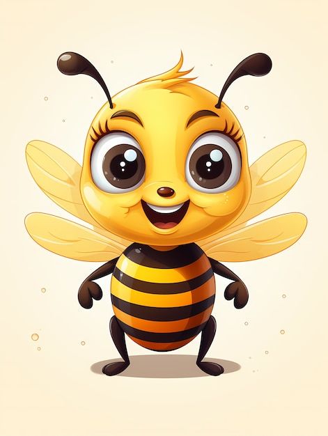 Honey Bee Cartoon, Cartoon Bees, Honey Bee Drawing, Cute Animations Cartoon, Bee Cartoon, Bee Hat, Bee Drawing, Honey Bee Decor, Cartoon Bee