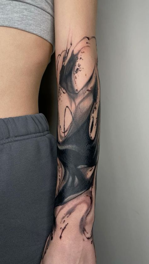 Blacked Out Tattoo Cover Up, Tattoo Cover-ups, Arm Cover Up Tattoos, Japanese Hand Tattoos, All Black Tattoos, Black Tattoo Cover Up, Abstract Tattoo Designs, Up Tattoo, Tattoo Cover Up