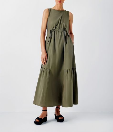 Cotton Poplin Dress, Bubble Hem, Poplin Dress, Woman Silhouette, Dress Shapes, Dress Maxi, Sleeveless Maxi Dress, Summer Maxi Dress, Trending Dresses