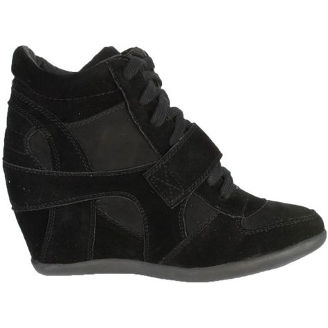 Hidden Wedge Sneakers, Black Wedge Sneakers, Gothic Shoes, Lace Up Wedges, Wedge Sneakers, Black 7, Dream Clothes, Wedge Sneaker, Sneakers Black