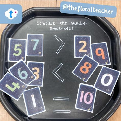 Number Sequences Tuff Tray Maths Tuff Tray Ideas Year 2, Maths Challenges, Outdoor Maths, Sequencing Numbers, Games In The Classroom, Ks1 Classroom, Tuff Tray Ideas, Year 1 Classroom, Ks1 Maths