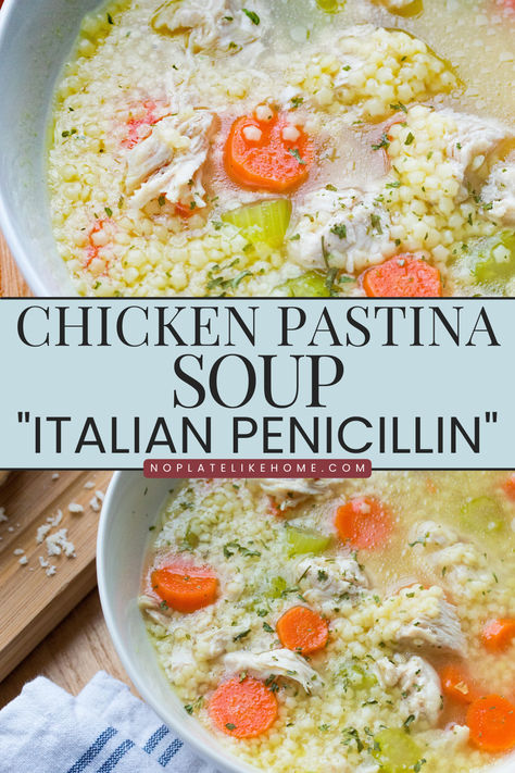 Italian Chicken Pastina Soup Patina Chicken Soup, Pastina Chicken Noodle Soup, Chicken Soup Pastina, Stelline Pasta Soup, Italian Chicken Noodle Soup Recipes, Chicken Noodle Soup Pastina, Chicken Soup Italian, Instant Pot Pastina Soup, Italian Chicken Soup Recipes Homemade