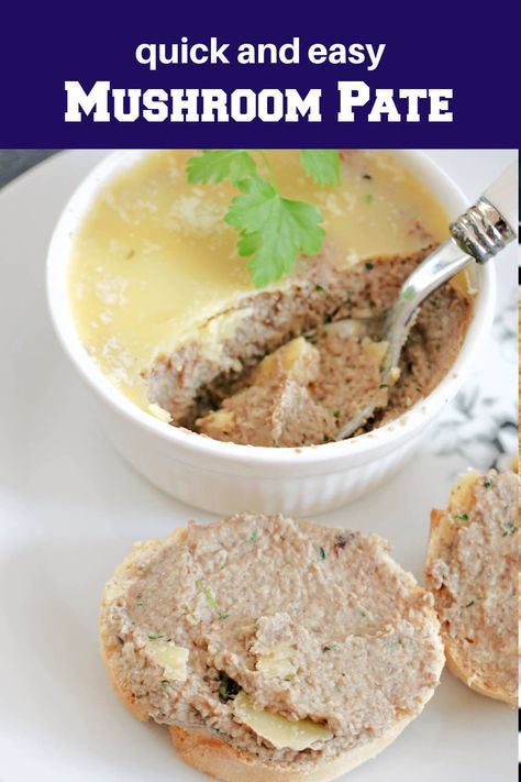 Easy Pate Recipe, Tofu Pate Recipe, Mushroom Pate Recipe Simple, Vegan Mushroom Pate, Mushroom Pate Recipe, Australian Christmas Food, Vegetarian Pate, Mushroom Pate, Australian Snacks