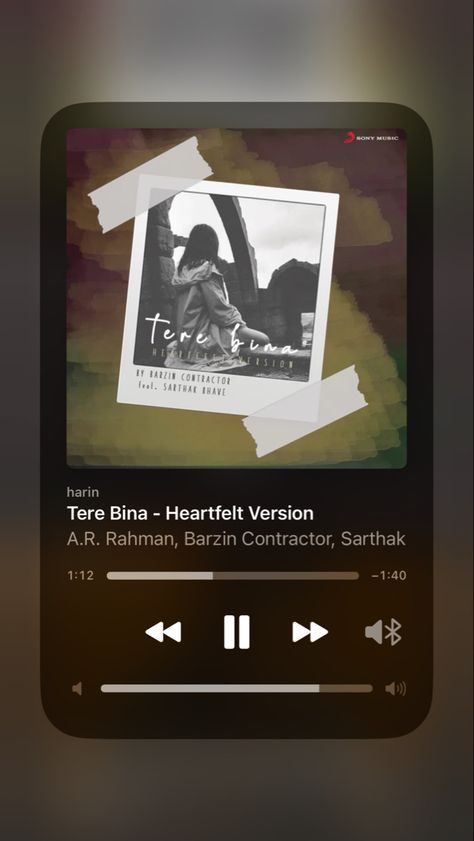 Tere Bina, Sony Music, Songs, Music