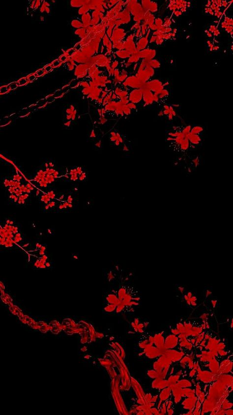 Red Black Background Aesthetic, Red Anime Aesthetic Background, Red Cherry Blossom Wallpaper, Red Anime Aesthetic Wallpaper, Spider Lily Pattern, Red Japanese Wallpaper, Red Spider Lily Wallpaper, Red Black Wallpaper, Black And Red Wallpaper