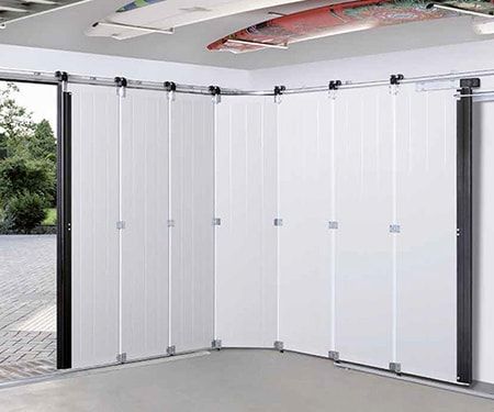 Grage Door, Folding Garage Doors, Carport Makeover, Open Garage, Garage Door Ideas, Door Alternatives, Sliding Garage Doors, Diy Carport, Carriage Garage Doors