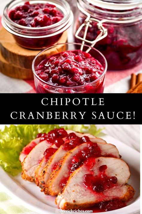 Cranberry Relish Recipes Thanksgiving, Sauce For Pork Roast, Ham Sauce, Cranberry Sauce Thanksgiving, Best Cranberry Sauce, Cranberry Jelly, Jellied Cranberry Sauce, Homemade Chipotle, Pork Sauce