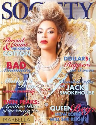 Society Magazine March 2017 - Queen Beyoncé  Society Marbella is the most avidly read monthly magazine on the Costa del Sol. It is not just read as a lifestyle magazine: it is used as a reference guide for restaurant /club / bar, listings and reviews, local and international news, business, charity Beyonce Queen, Club Bar, Twin Peaks, International News, Lifestyle Magazine, Marbella, Beyonce, Magazine Cover, Rappers