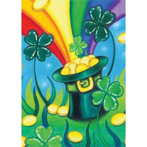 Hat O' Gold Flag Sant Patrick, Decorative Flags Outdoor, Saint Patricks Day Art, Garden Hat, Gardening Hat, St Patrick's Day Decorations, Holiday Painting, St Patrick's Day Crafts, St Pats