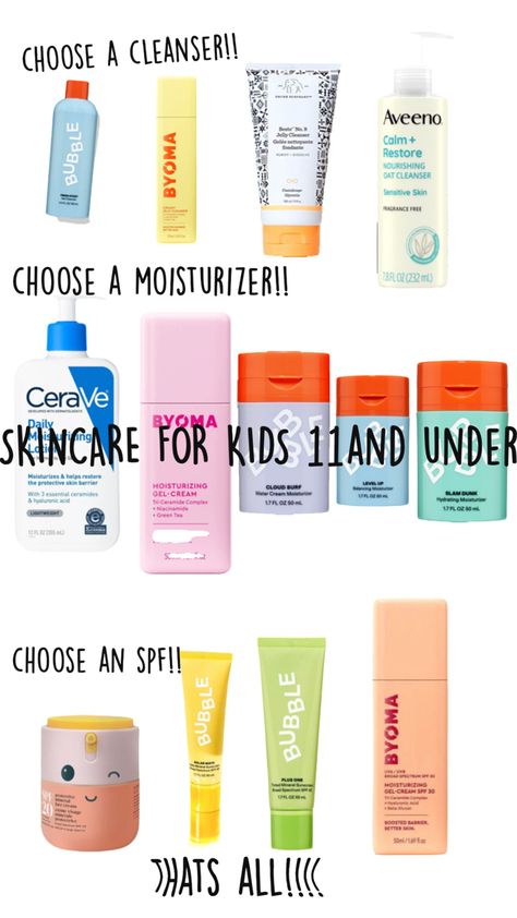 please kids under 11 don’t use all of the serums! maybe by age 12 or 12 start, but anything younger than that will just ruin your skin barrier!! Skin Care For Girls 10-12, Skincare Routine For 10yrs, Preteen Skin Care Routine, Skincare For Kids 12, Skin Care For 10 Year Girl, Skin Care Routine For 11-12, Skin Care For Kids Children, Yes And No Skincare For Kids, Good Skincare For Kids