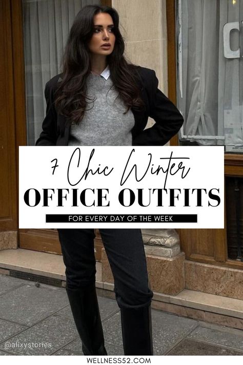 A Week of Winter Office Outfits for Women: Stay Stylish and Warm Warm Office Outfits, Business Casual Winter Outfits For Women, Winter Business Outfits For Women, Office Outfits Women Winter, Winter Office Outfits Women, Winter Office Outfits, Winter Office Outfit, Winter Business Outfits, Olivia Dunne