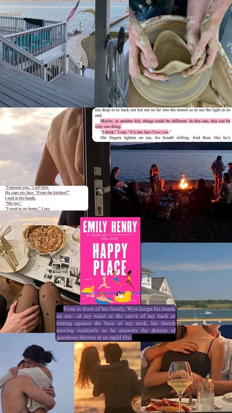 Happy Place Fanart, Wyn And Harriet Fanart, Wyn And Harriet Aesthetic, Harriet And Wynn, Wyn Harriet, Happy Place Emily Henry, Books Collage, Reading Girl, Romcom Books