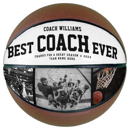 Modern BEST COACH EVER Cool Trendy Color Photos Basketball Photo Basketball, Seasons Name, Basketball Coach Gifts, Cool Street Style, Surprise For Him, Basketball Photos, Girls Basketball, Personalized Basketball, Team Pictures