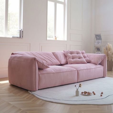 Flared Arm Modular Sofa Pink Sofa Corner, Lilac Garden, Sitting Cushion, Pink Couch, Rocky Hill, Babe Cave, Pink Sofa, Premium Sofa, Matte Texture