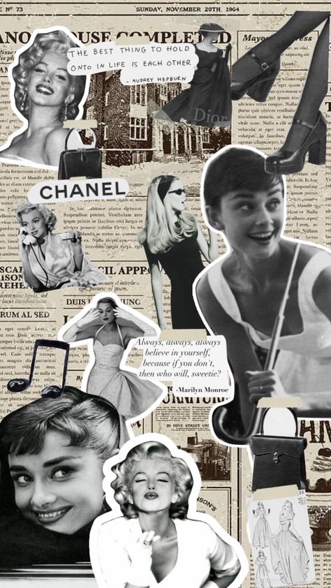 Dior Poster Aesthetic, Vogue Newspaper Aesthetic, Vintage Fashion Magazine Aesthetic, Dior Collage Wallpaper, Magazine Vintage Aesthetic, Vintage Magazines Aesthetic, Vintage Aesthetic Moodboard, Fashion Magazine Moodboard, Vintage Magazine Aesthetic