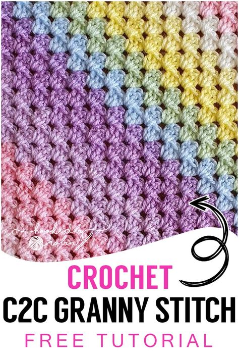 Easy Corner To Corner Crochet, C2c Rectangle Crochet Pattern Free, Corner To Corner Crochet Pattern Free, Quick And Easy Crochet Blanket, Bobble Stitch Crochet Blanket, Crochet Corner To Corner, 2024 Crochet, Corner To Corner Crochet Pattern, C2c Patterns