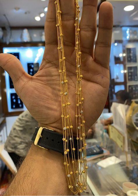 Rhodium Chains Gold Indian, Kids Chains Gold Indian, Gold Balls Chain Indian, Stylish Jewelry Accessories, Kids Gold Jewelry, Jewelry Necklace Simple, Gold Jewelry Outfits, Beads Collection, Modern Gold Jewelry