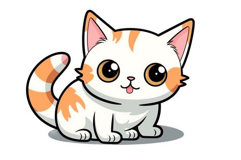 Cute Cartoon Kawaii Cat Sticker Clipart AI Generated Orange Cat Cartoon, Cute Cat Clipart, Cat Clip Art, Sticker Clipart, School Images, Cartoon Kawaii, Cat Cartoon, Cat Clipart, Cartoons Png