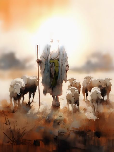 Good Shepard, Christian Cartoons, Sheep Paintings, Caricature Sketch, Worship Jesus, Jesus Artwork, Sheep Art, Pictures Of Christ, Good Shepherd