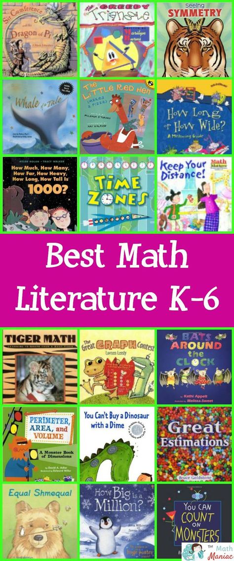 Check out this list of over 100 of the best piece of literature to include in  your math lessons.  Read more about each book and check out some of the lessons and activities you can do with them. Math Picture Books, Math Literature, Unit Studies, Math Literacy, Math Methods, Math Workshop, Mentor Texts, Homeschool Math, Math Books