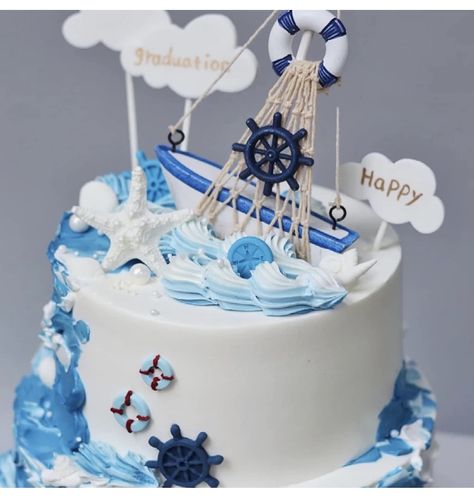 A Boy, Fondant, Nautical, Fishing, Pastel, Pasta, Fish, Baking, Cake