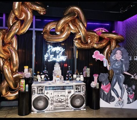 Pimp Party Theme, 2000s Hip Hop Party, R&b Party, Freaknik Party Decorations, Straight Outta Compton Party Theme, Bruno Mars Birthday, Hip Hop Theme Party Ideas, 80's Theme Party, 2000s Theme Party