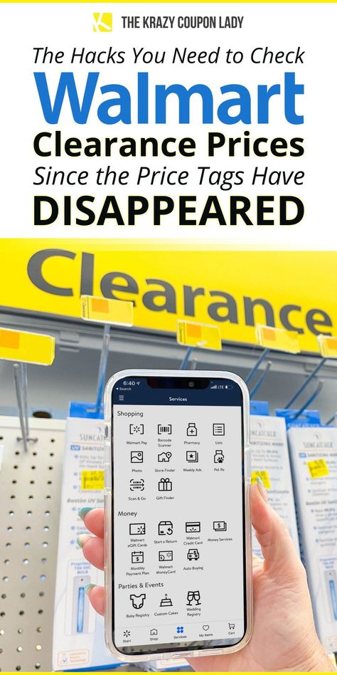 We hacked Walmart clearance with a few ways to find prices and often find out that's it's cheaper than we thought! Ever shop Walmart clearance only to find the majority of items don’t have tags on them? Worse yet, they’ve taken out most of their in-store scanners, making it almost impossible to determine what’s really on clearance. Don’t panic, ’cause The Krazy Coupon Lady has the Walmart shopping tips and hacks you need to know! Product Testing Sites, Walmart Hack, Hobby Lobby Sales, Walmart Clearance, Reselling Business, Store Hacks, Walmart Deals, Krazy Coupon Lady, Photo Store