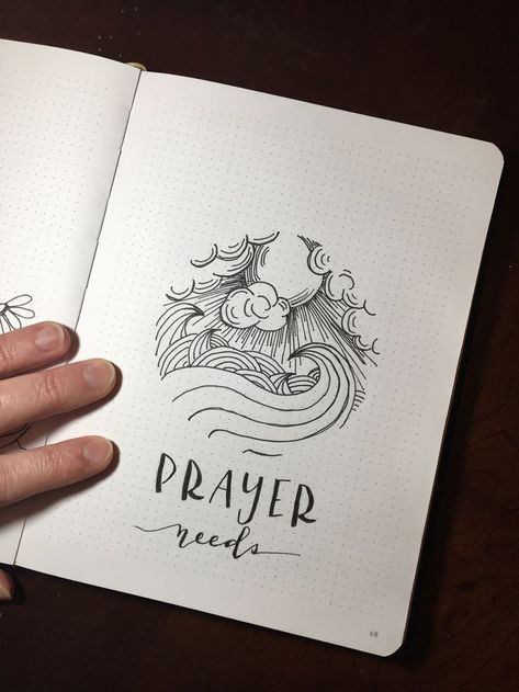 Prayer Needs Bullet Journal Page #bulletjournaling Bible Title Page Art, Bullet Journal Christian, Christian Bullet Journal Ideas, February Bullet Journal, Bullet Journal Page, Bullet Journal Hacks, Dot Journals, Bullet Journal Art, Journal Inspo