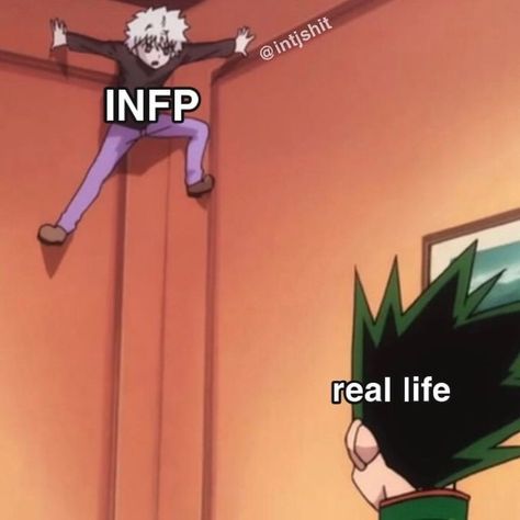 Infp Infp T Personality Anime, Infp Personality Funny, Infp T Aesthetic, Infp Personality Aesthetic, Infp Funny, Infp Friends, Infp Anime, Infp X Entp, Infp Entp