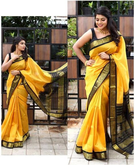 Check out this item in my Etsy shop https://www.etsy.com/listing/926469315/yellow-soft-lichi-silk-saree-and-blouse White Long Gown, Yellow Soft, Indian Saree Blouse, Yellow Saree, Black Saree, Kanchipuram Saree, Work Sarees, Saree Dress, Soft Silk Sarees