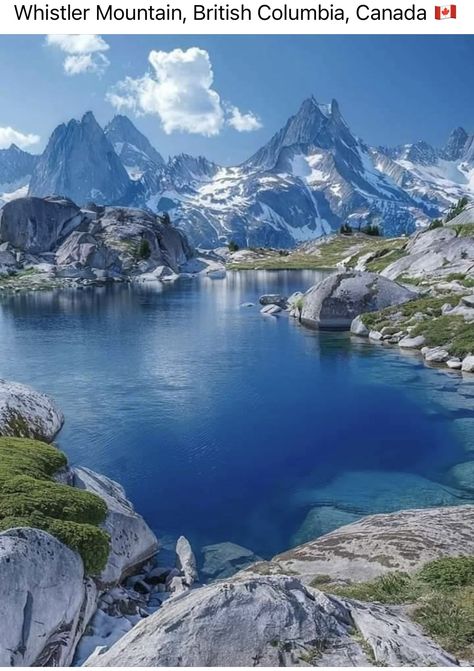 British Columbia Mountains, Icy Landscape, Whistler Mountain, Nature Scene Tattoo, Canadian Wilderness, Whistler Canada, Nature Bookmarks, To God Be The Glory, Beautiful Landscape Photography