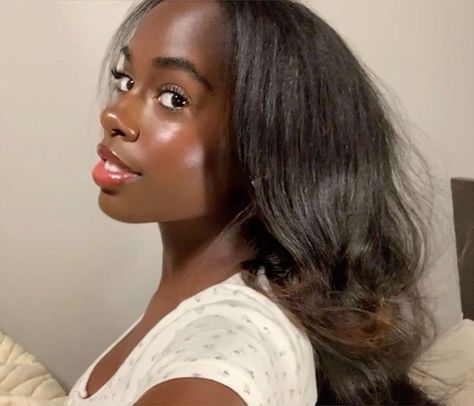 Black Bambi Beauty, Ingenue Makeup Black Women, Soft Makeup Black Women, Ingenue Makeup Archetype, Coquette Makeup Black Women, No Makeup Aesthetic, Soft Makeup Looks Black Women, Ingenue Makeup, Bambi Beauty