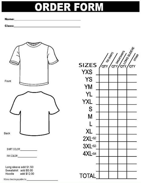 T Shirt Order Form Template, T Shirt Order Form, Shirt Order Form, Order Form Template Free, Tshirt Template, Order Form Template, Form Template, Blank T Shirts, Shirt Template