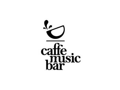 Music Cafe Logo, Cafe Typography Logo, Coffee Bar Branding, Coffee Brand Logo Ideas, Coffee Bar Logo, Barista Logo, Cafe Logos, Cafe Logo Design, Unique Cafe