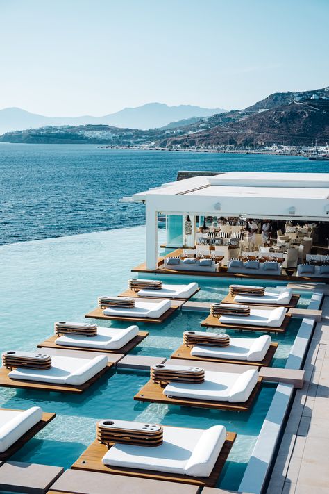 Zuma Mykonos, Mykonos Pool, Mykonos Beach Club, Beach Club Aesthetic, Mykonos Restaurant, Cavo Tagoo, Pool Restaurant, Special Dishes, Yacht Week