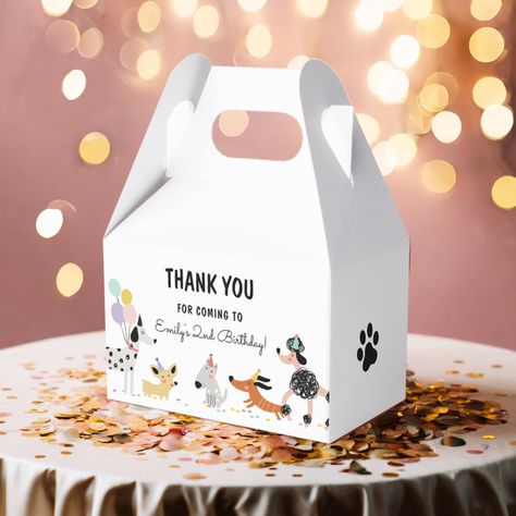 Puppy Pawty, Birthday Puppy, Favor Boxes Birthday, Puppy Birthday, Dog Party, Puppy Party, Dog Birthday, Shower Cakes, Favor Boxes