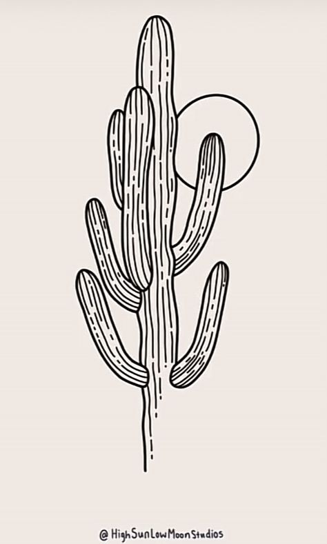 Free Spirit Art, Cowgirl Tattoos, Minimalist Tattoo Ideas, Cactus Tattoo, Cactus Drawing, Western Tattoos, Lino Art, Botanical Tattoo, Abstract Pattern Design