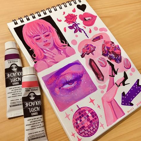 Media Journal, Gouache Art, Sketchbook Art Journal, Art Diary, Sketchbook Ideas, Arte Inspo, Arte Sketchbook, Sketch Inspiration, Sketchbook Inspiration