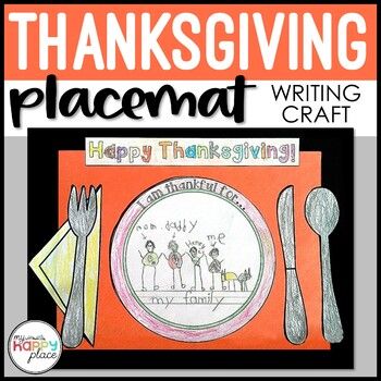 Thanksgiving | TPT Thanksgiving Placemat Craft, Thanksgiving Placemats Preschool, Thanksgiving Placemat, Thanksgiving Activities For Kindergarten, Pocket Chart Activities, Writing Craftivity, Thanksgiving Writing, Thanksgiving Placemats, Thanksgiving Banner