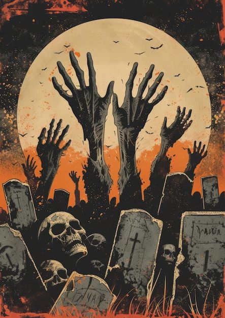 Zombie Pulp Art, Zombie Hand Coming Out Of Ground, Zombie Comic Art, Zombies Aesthetic, Apocalypse Poster, Zombie Aesthetic, Zombie Artwork, Zombie Poster, Horror Vibes