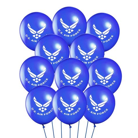 PRICES MAY VARY. Pakage include:You Will Get 30 Pcs USAF Them Latex Balloons  Size: 12inch  Material: Latex Good Additions Home Decor: These military Balloons are perfect for US Air Force theme party,boot camp bound theme party,Memorial Day-Independence Day-Veterans Day Indoor Outdoor Home Party,They are the best idea to welcome US Air Force hero back to home and perfect for celebrating your Deployment Returning Back party And Military USAF Birthday Party Retirement Party Graduation Party. Pakag Airforce Retirement Party Ideas, Air Force Party Decorations, Air Force Retirement Party Ideas, Airforce Party, Air Force Decor, Military Retirement Parties, Air Force Day, Military Party, Promotion Party