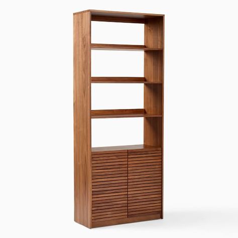 Furniture In Stock & Quick Ship | West Elm Contemporary Bookshelves, Bookshelves Modern, Modern Contemporary Office, Contemporary Bookshelf, Wide Bookshelf, Narrow Bookshelf, Modern Bookcases, Open Bookshelf, Modern Home Office Furniture