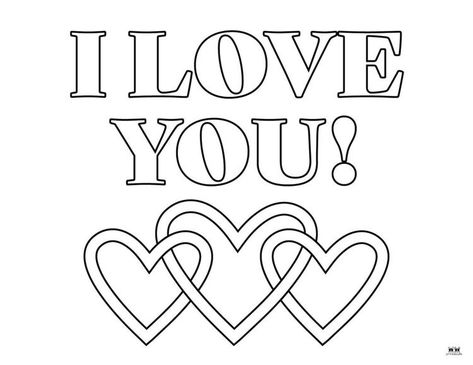 I Love My Husband Coloring Pages, I Love You Clipart, I Love You Coloring Pages Boyfriend, I Love You Coloring Pages, Heart Coloring Pages Free Printable, Bubble Letter I, Valentines Coloring Pages, Numbers Tattoo, Wedding Coloring Pages