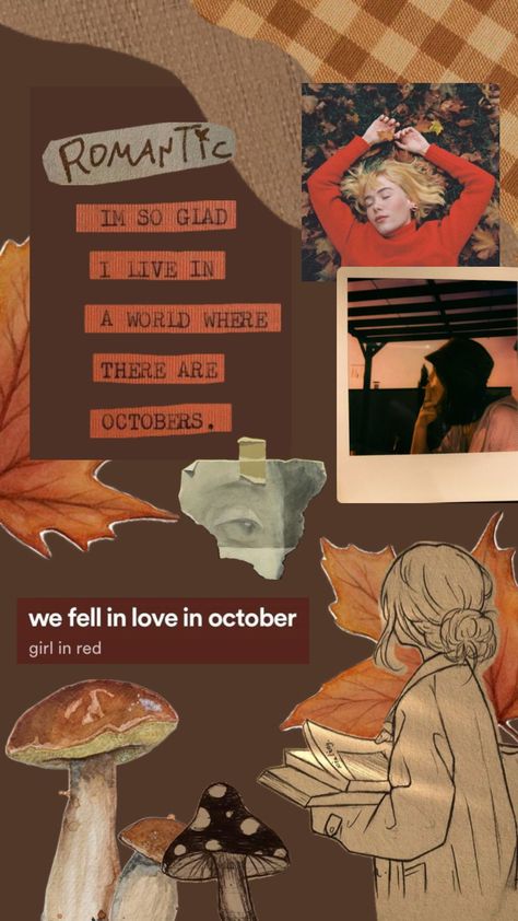 we fell in love in october October Aesthetic, October Wallpaper, Loving Him Was Red, You Are My Everything, Cartoon Wallpaper Iphone, Artist Album, We Fall In Love, Room Posters, Quick Jokes